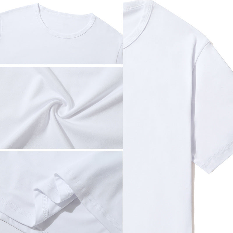 Tape MP3 Printed Short Sleeve Ladies White T-shirt