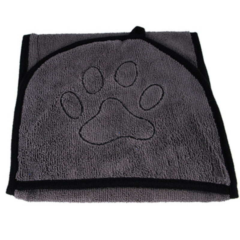 Pet Absorbent Dog Bath Towel Grey