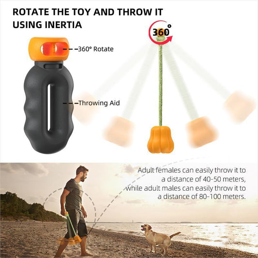 PROKEl Dog Rope Fetch Exercise ToyforMedium Large Aggressive Chewers BreedDogsChew Interactive Toys Training Tug Of WarBallsindoor And Outdoor Halloween Dogtoyorange Plain Indestructible Dogtoy Super