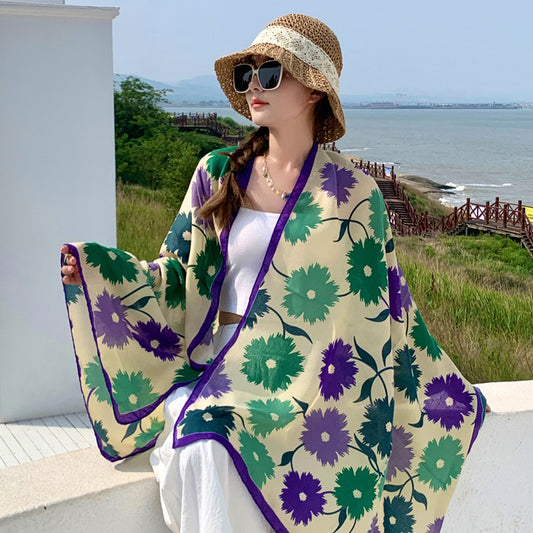 Women's Outer Scarf For Traveling In Western Sichuan Grassland