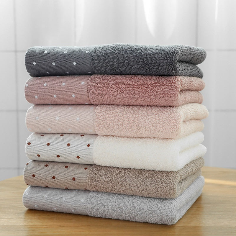 Thickened soft absorbent cotton face towel White Bulk Style