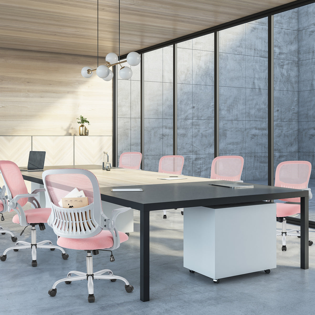Tall Office Chair For Standing Desk With Adjustable Foot Ring,Counter Height Office Chairs