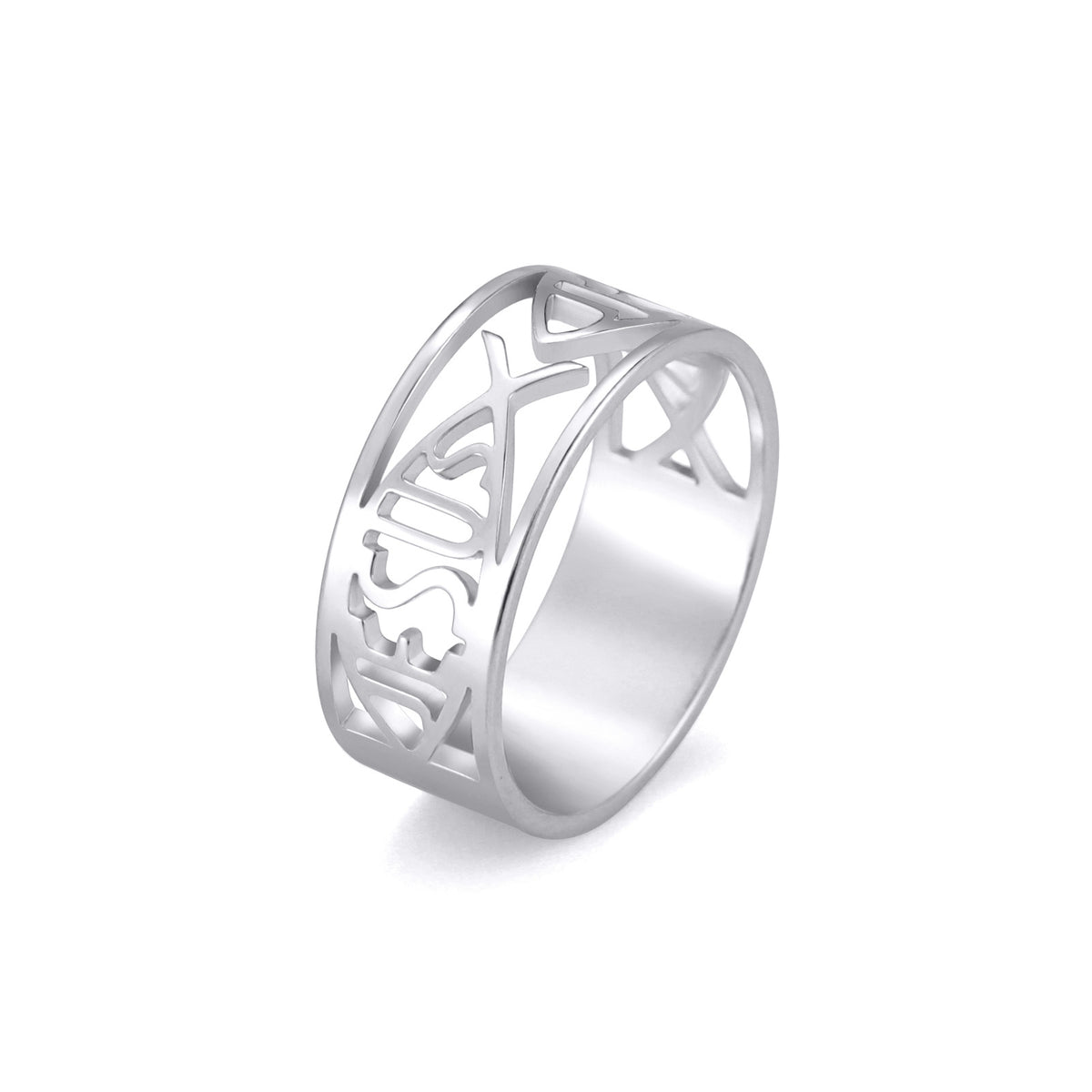 Titanium Steel Semi-hollow Men's And Women's Same Stainless Steel Ring Steel Color