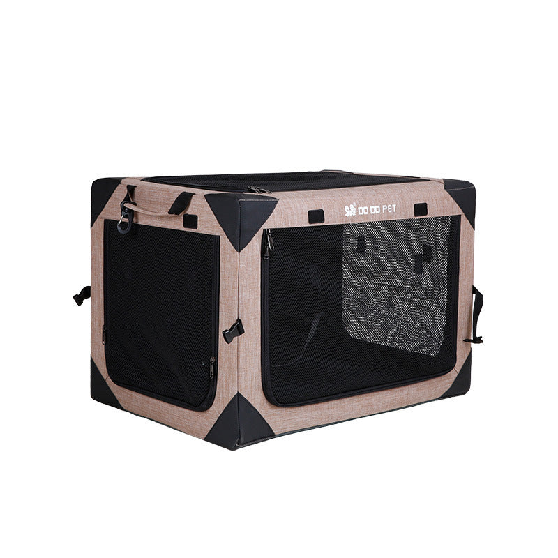 One Piece Collapsible Cloth Kennel Tent Khaki S