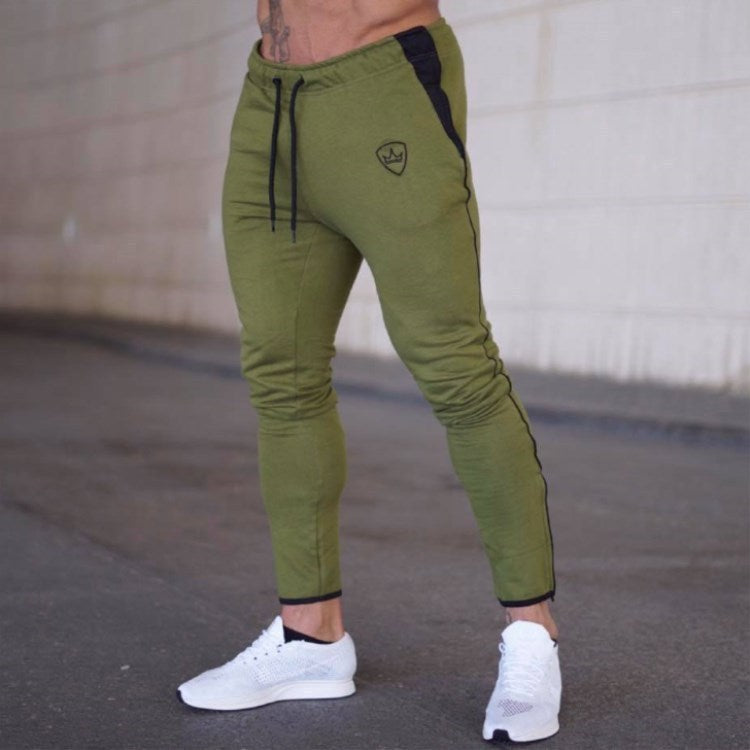 Men's Autumn Thin Fitness Exercise Casual Pants army green