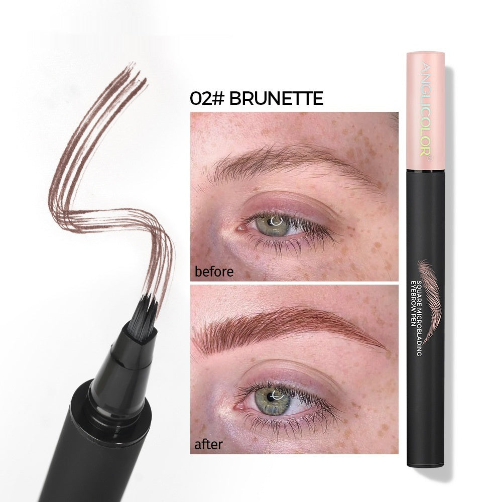 Multi-fork Liquid Eyebrow Pencil Wild Eyebrow Waterproof And Sweat-proof O2 BRUNETTE