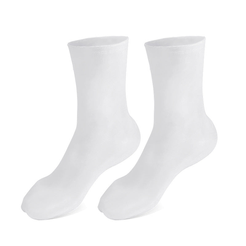 Foot Honeycomb Shock Absorption And Pressure Relief Foot Protection Beach Socks White
