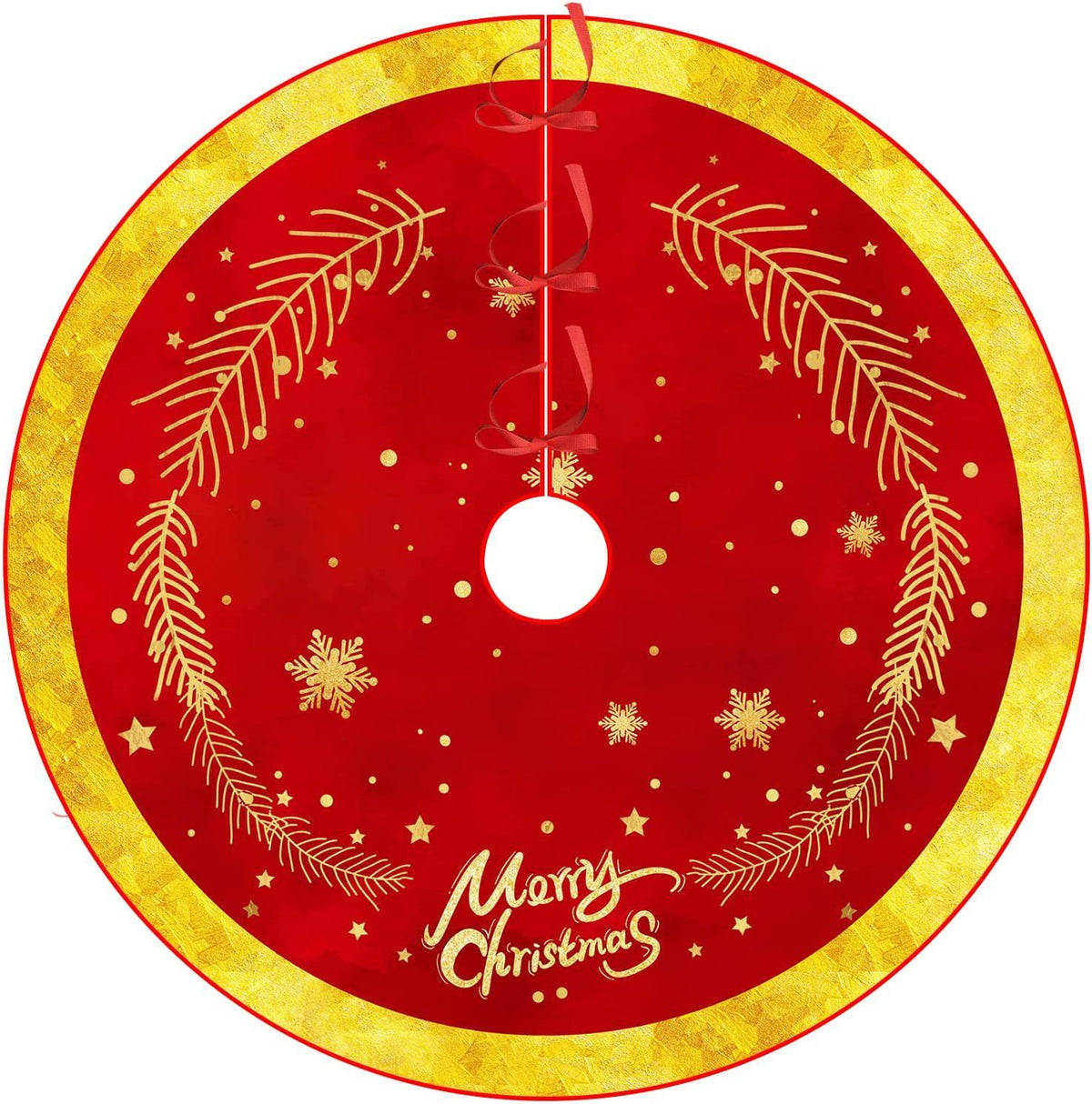 Christmas Decorations Christmas Tree Skirt Deer Carriage Tree Skirt Snowflake Merry Christmas