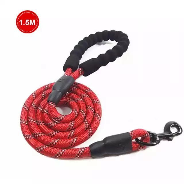 Small Medium Sized Pet Dog Luminous Leash Chain Puppies Red