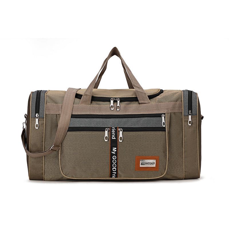 Long And Short Travel Luggage Bags For Male And Female Students Khaki
