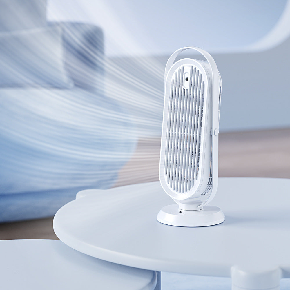Shaking Head Spray Desktop Office Battery Remote Control Fan Household Large Wind Humidifier Fan White Battery