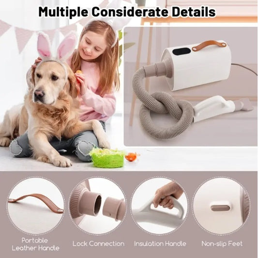 1 Pc Dog Cat Hair Blower With Negative Ion Function And Adjustable Temperature