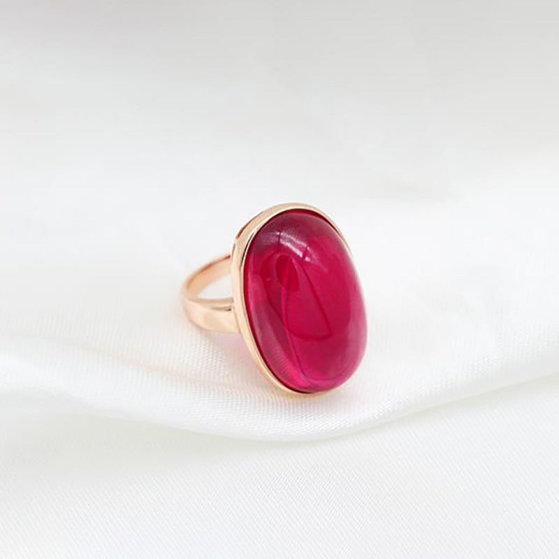 Russian Purple Gold Ruby Ring Fashion