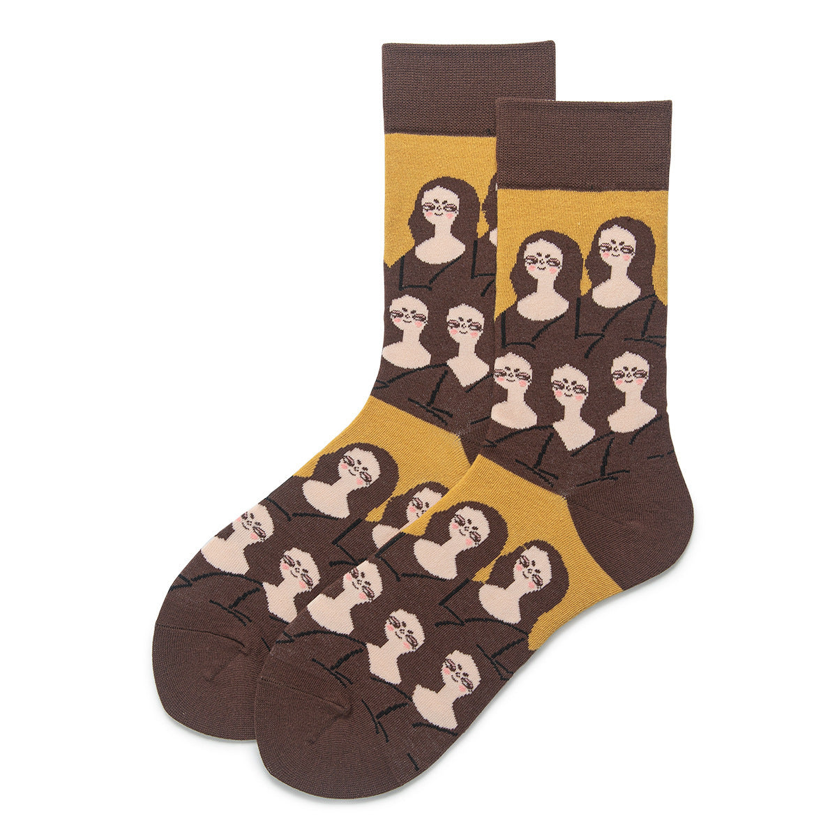 Funny Face Fashion Street Couple Socks Men And Women Socks Mona Lisa 37to43
