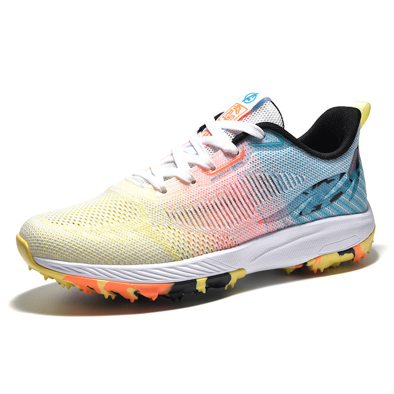 Men's And Women's Training Sneakers Spring Mesh Cloth Surface Yellow