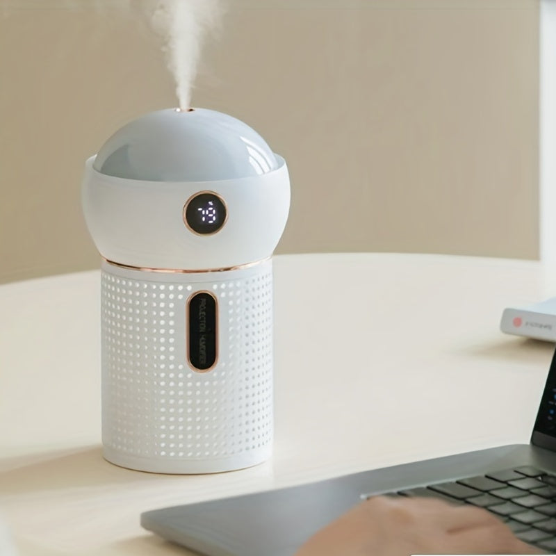 Projection Humidifier Household Bedroom Large Capacity Atmosphere Light Aromatherapy Machine Spray Humidifier White