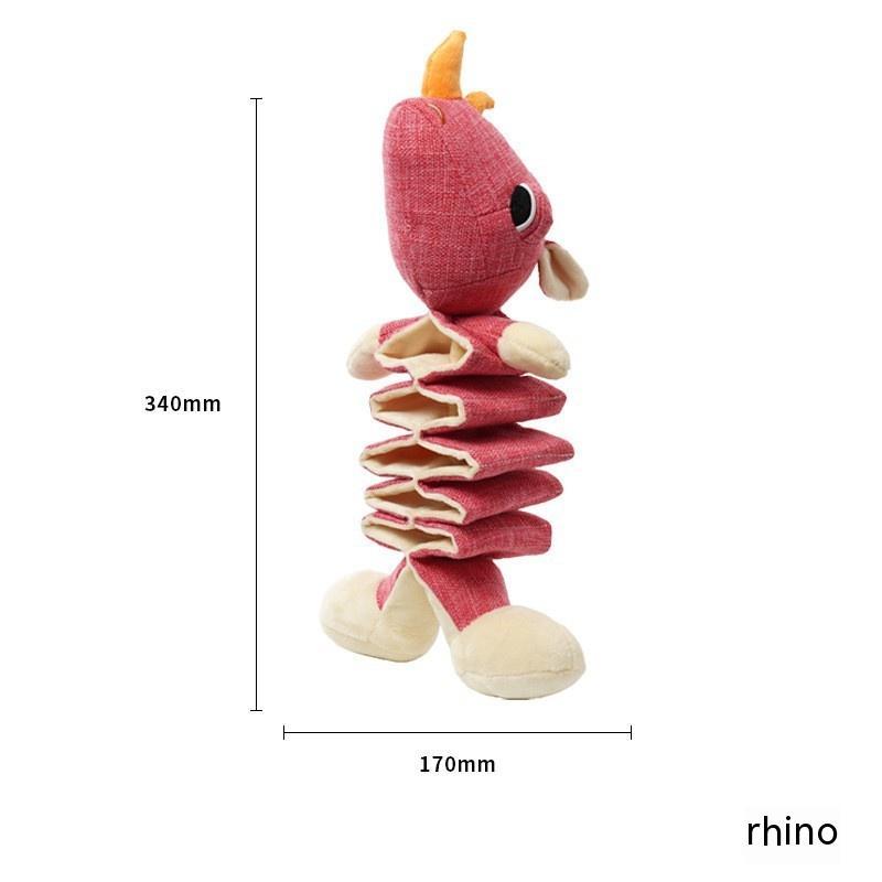 New Plush Toy Dog Pet Toy Kangaroo Koala Hippo Cotton And Linen Toy LA Called Rhinoceros