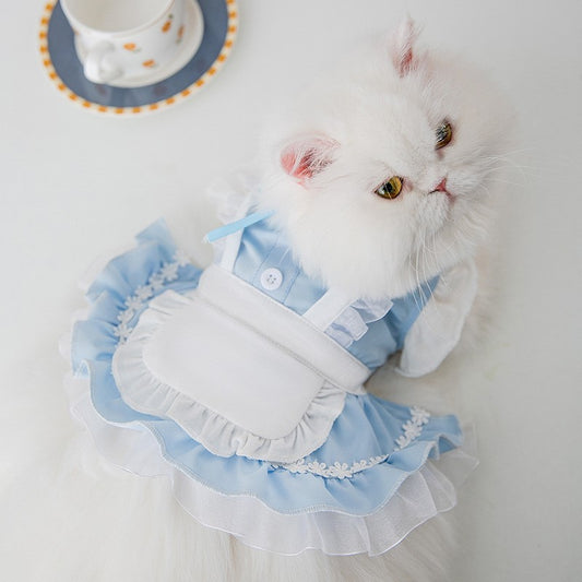Thin Cat Princess Dress Two Feet Dog Pet