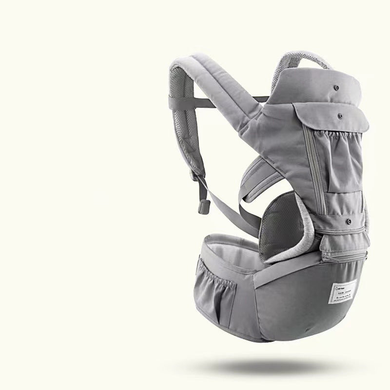 Baby Hipseat Kangaroo Rucksack Ergonomic Baby Carrier Infant Sling Gray