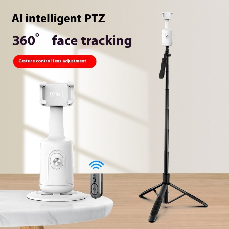 360 Auto Face Tracking Gimbal AI Smart Gimbal Face Tracking Auto Phone Holder For Smartphone Video Vlog Live Stabilizer Tripod P01Bracket Edition white