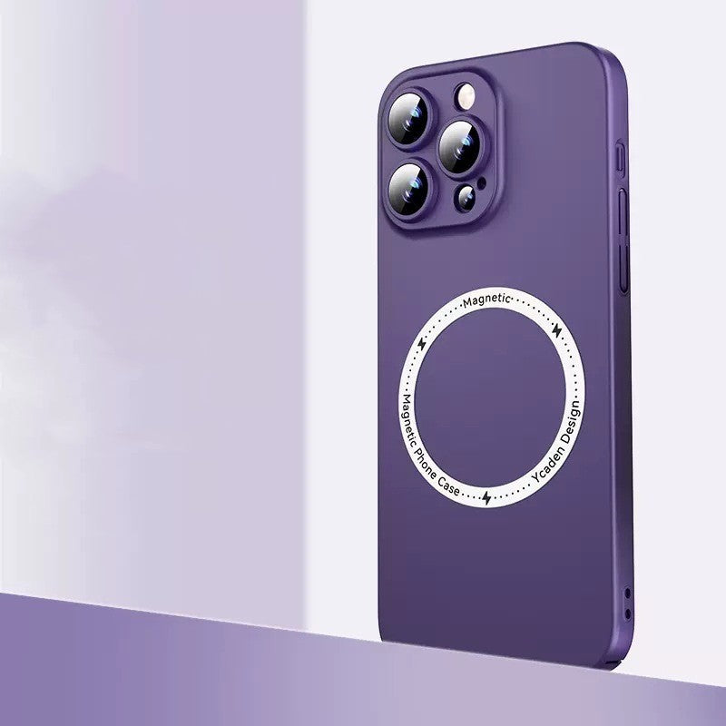PC Skin Sense Magnetic Suction Phone Case Purple