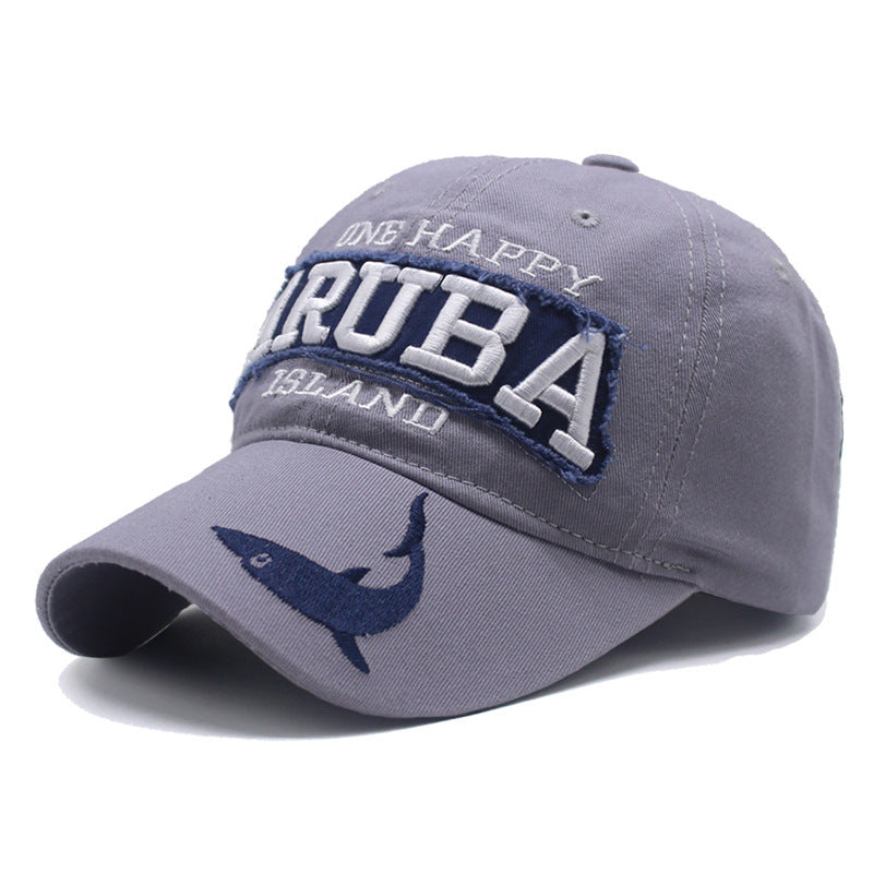Women's Retro Grey Baseball Cap Grey adjustable