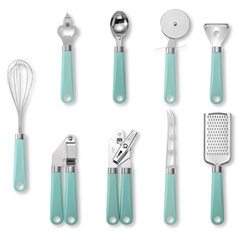 Creative Plastic Handle Stainless Steel Kitchen Utensils Green