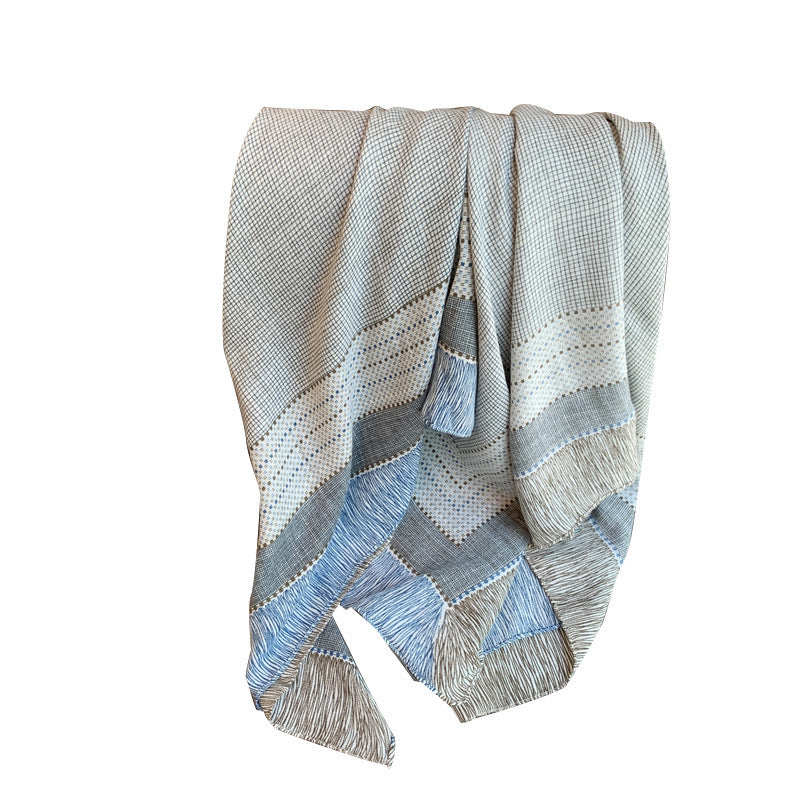Sunscreen Large Kerchief Thin Silk Scarf Air-conditioned Room Outer Shawl