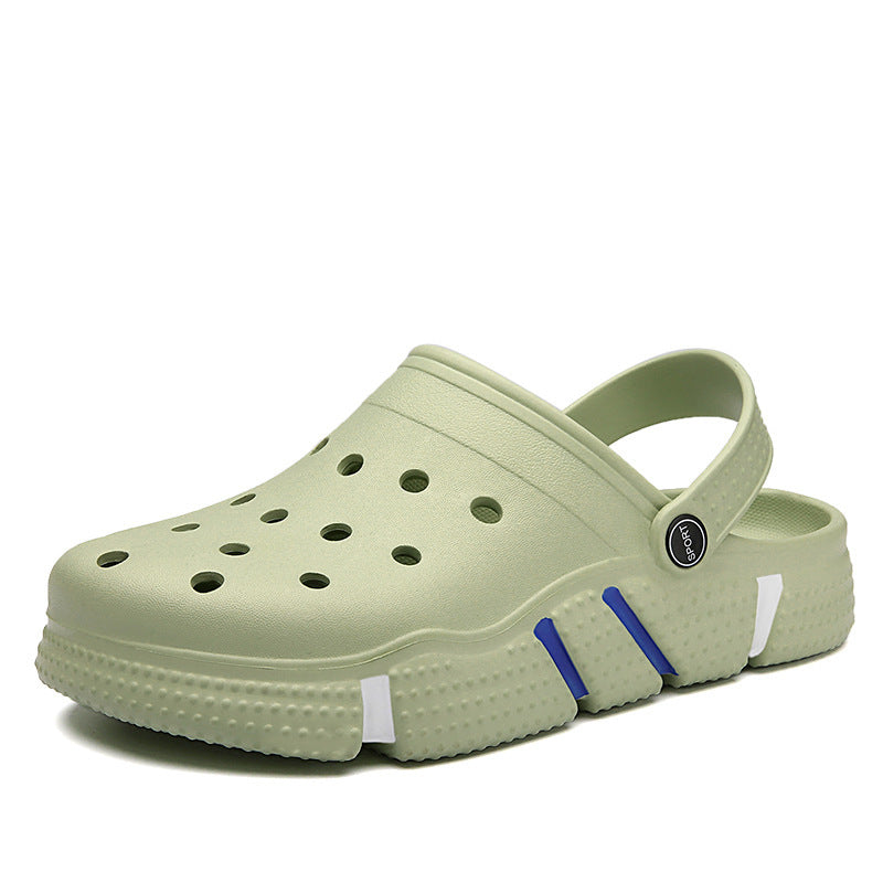 Men Sandals Summer Hole Shoes Beach Slippers Light green