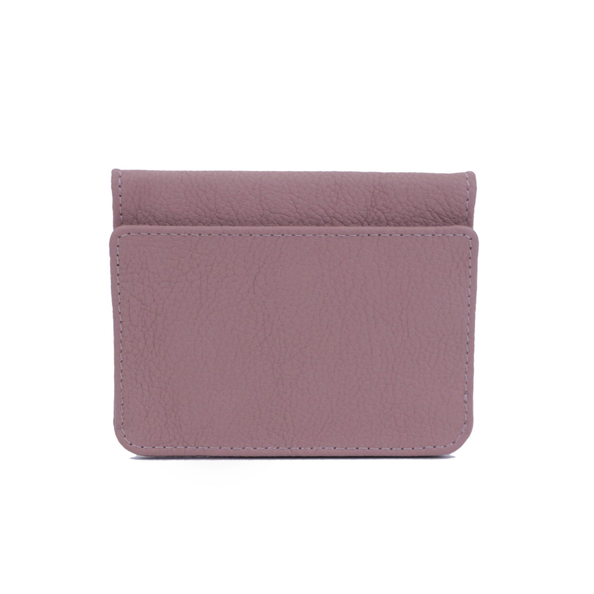 First Layer Cowhide Simple Change Card Holder Pink 11.5x1x9.5cm
