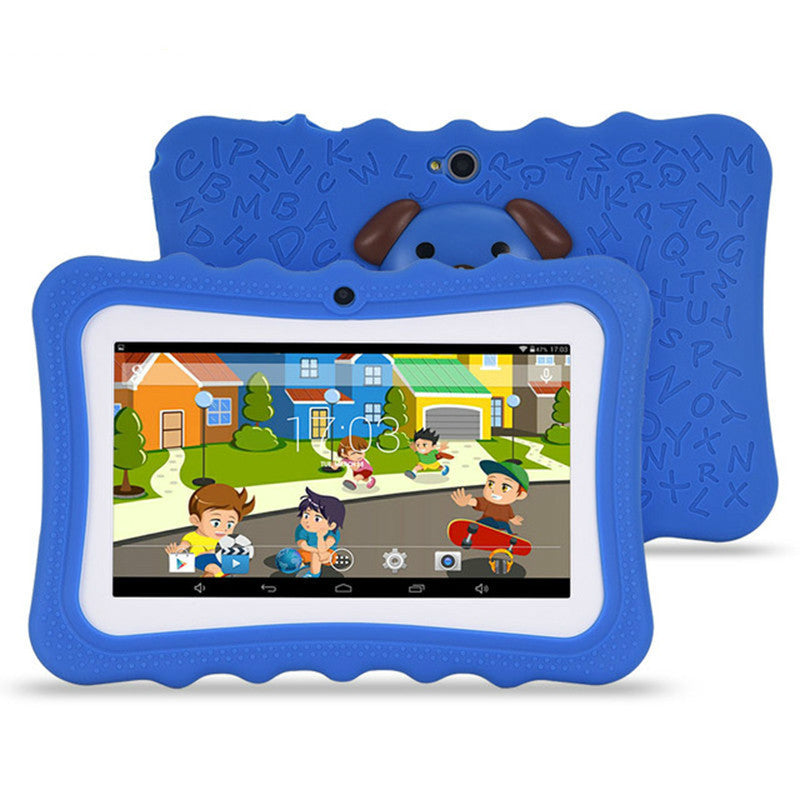 7inch Children's A33 Quad-core Student Cartoon Tablet Computer Blue