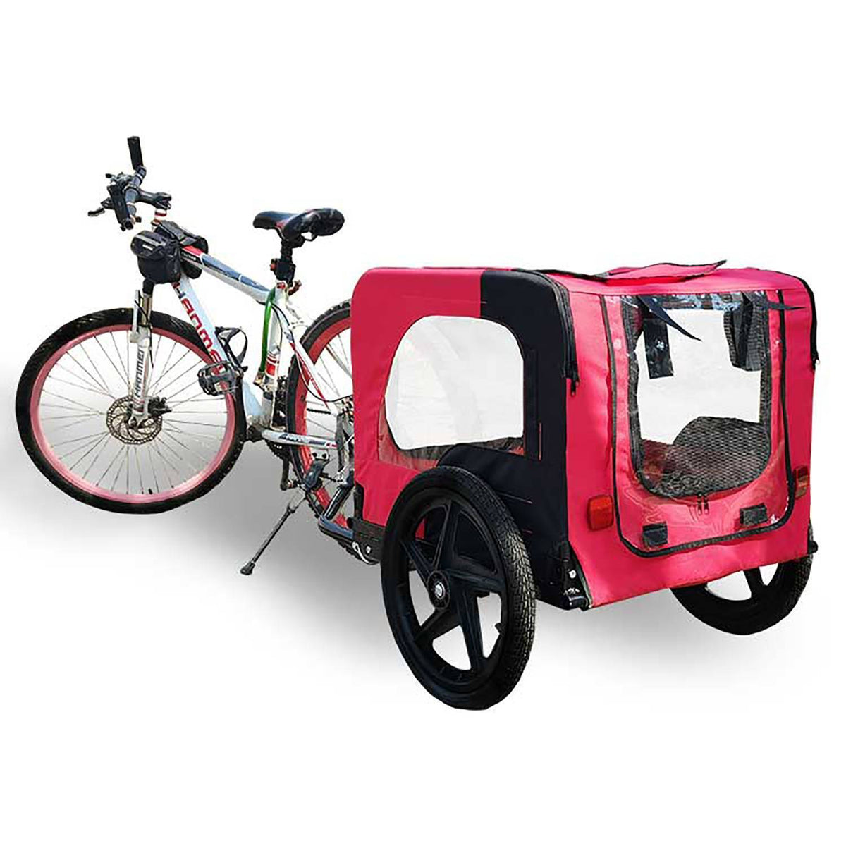 Bicycle Trailer For Pets Outdoor Foldable Dog Trailer With Reflectors