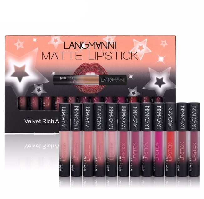 Matte Lipstick Waterproof Long-lasting Velvet Lipstick Set 3