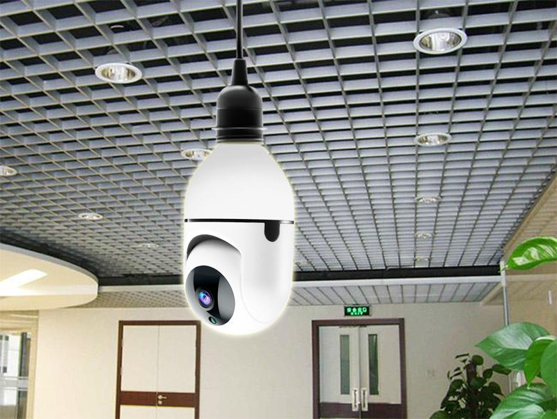 Bulb Shaking Head Machine Yilot APP Wireless WIFI Camera Home Security Monitoring White