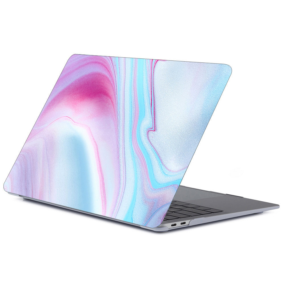 Notebook Marbled Frosted Protective Case Pink blue