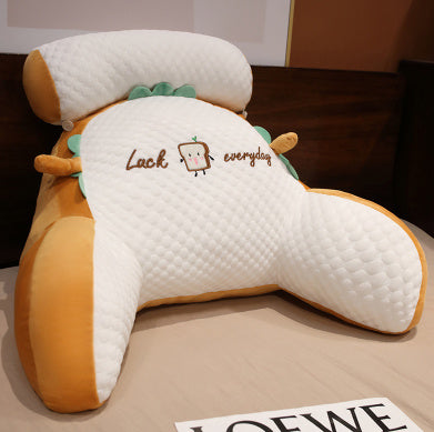 Sofa Fluffy Cushion Luncheon Pillow Triangle Reading Cushion Bedside Soft Large Backrest Lumbar Cushion Office Chair Cushion Bread Ice Bean Material