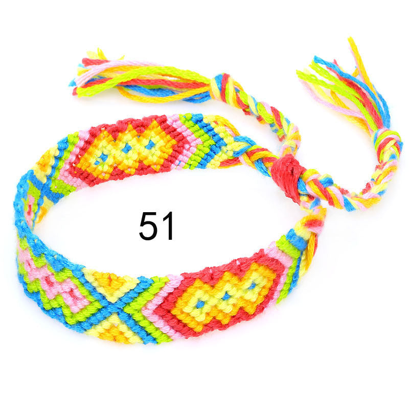 Nepal Ethnic Style Woven Rainbow Bracelet Style 51