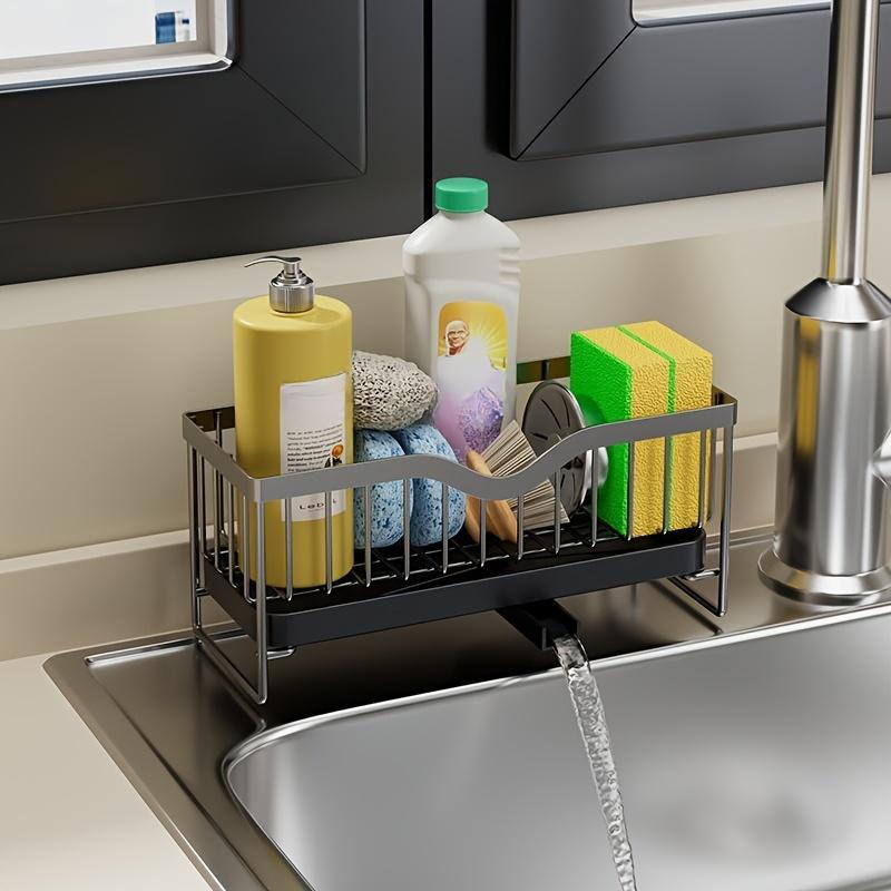 Kitchen Household Wall-mounted Multifunctional Multi-layer Carbon Steel Cleaning Supplies Rack