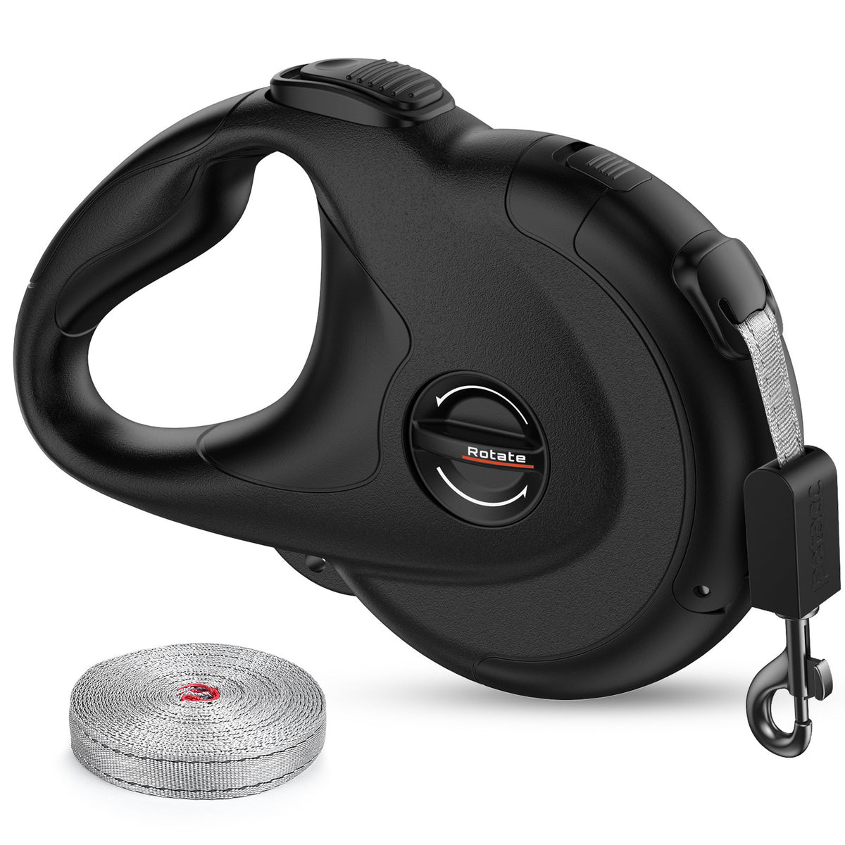 Retractable Reflective Dog Walking Tractor For Pet Products Black