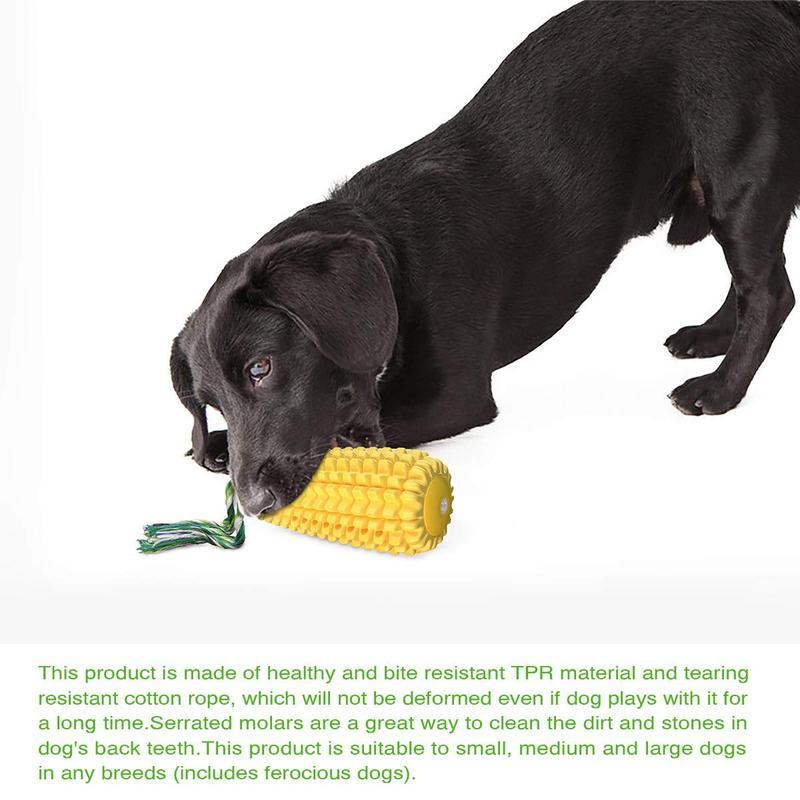 PROKEl Dog Chew Toys Corn Stick Toy For Smal MediumLarge Breed 5.8 Squeak Corn Stick Ropetoy