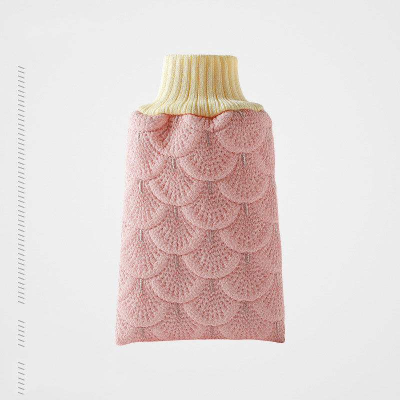 Long silicone bath towel bath rub back massage Pink bath towel