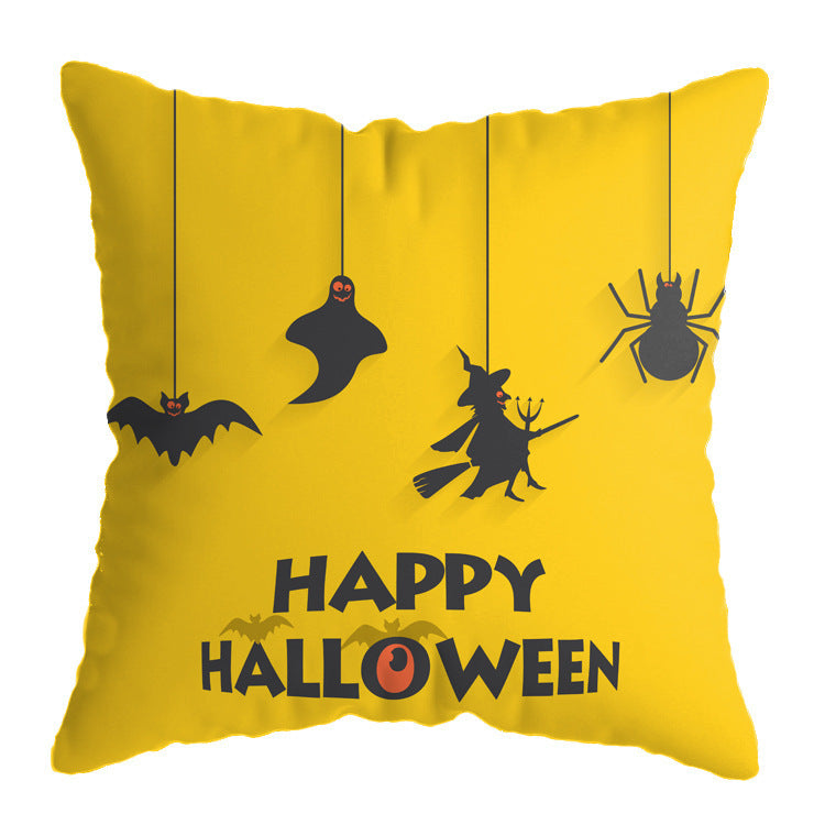 Linen Skull Halloween Pillow Cover 45x45cm A25