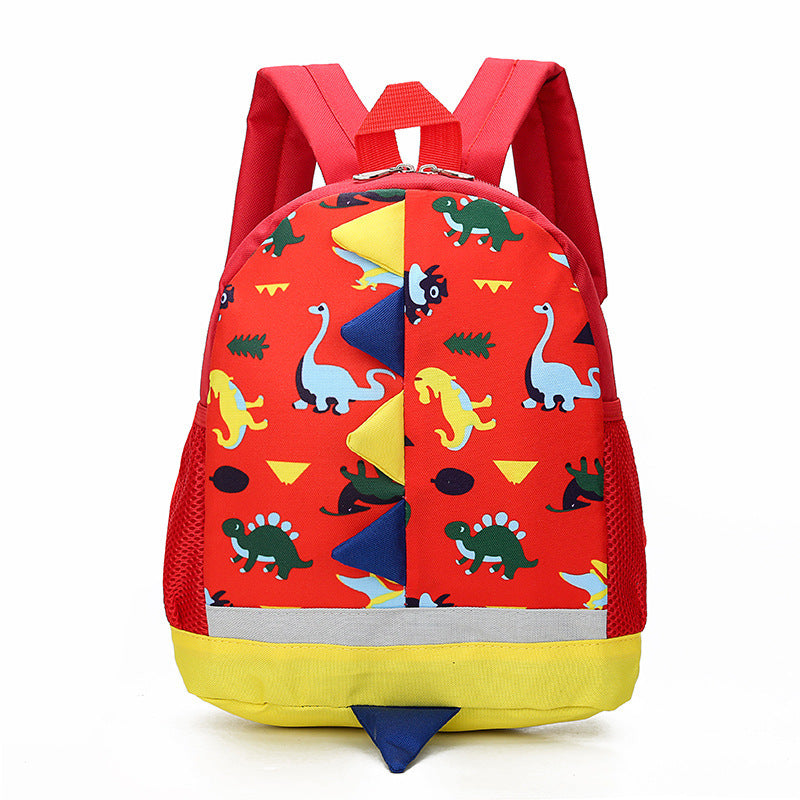Cartoon Dinosaur Children Bag Kindergarten Children School Bag Red