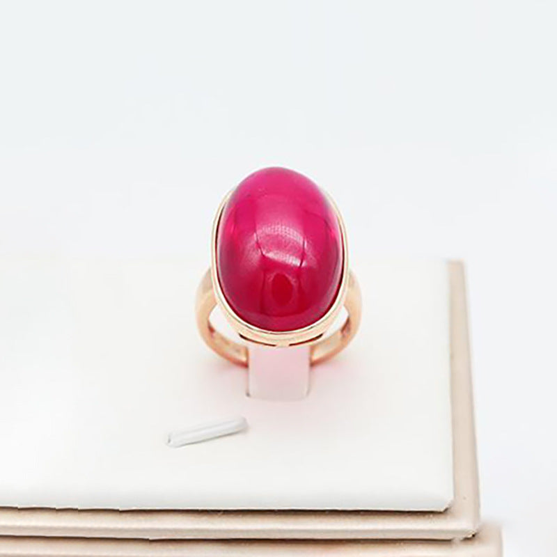 Russian Purple Gold Ruby Ring Fashion