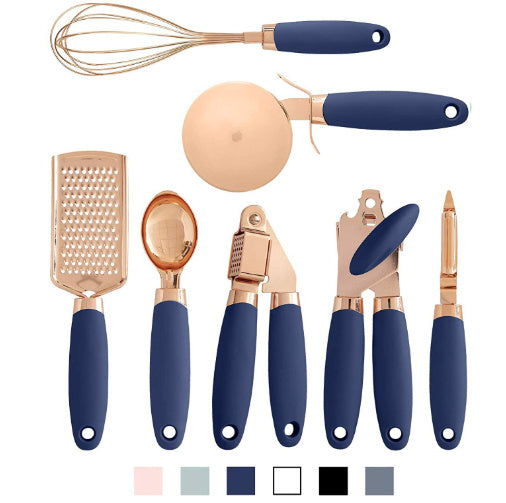 Stainless Steel Kitchen Gadgets 7 Piece Set Dark Blue 7piece set