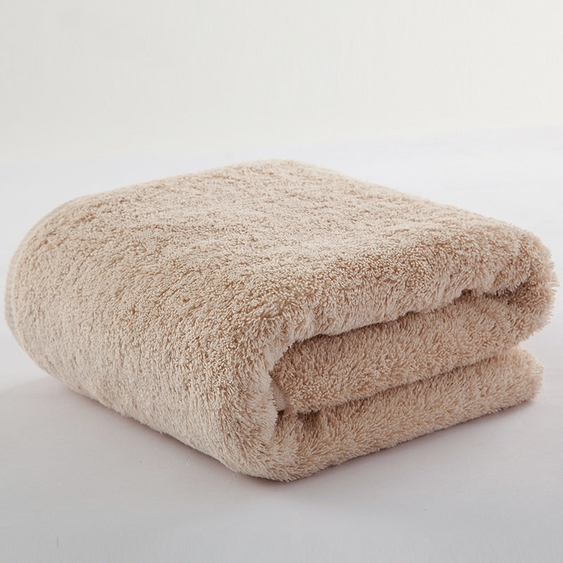 Pure cotton plus towel thickened bath towel S301 beige