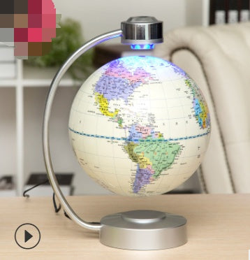 8 inch globe magnetic suspension office decoration company gift novelty creative birthday gift White 8 inches