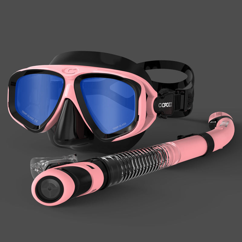 Diving Glasses Snorkel Set Pink