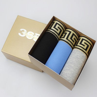 Mens 3Pcs sexy Underwear Boxers Men Shorts Boxer Black blue grey