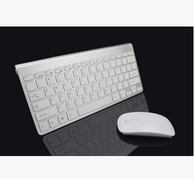2.4G Wireless Keyboard And Mouse Protable Mini Keyboard Mouse Combo Set For Notebook Laptop Mac Desktop PC Computer Smart TV PS4 Sliver